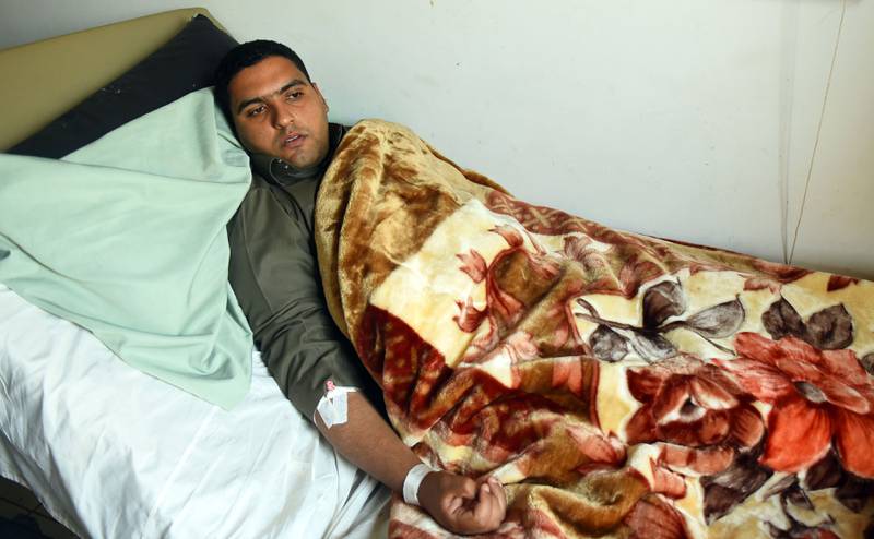 Bildet viser imanen Mohammed Abdel Fattah i en seng på sykehuset.