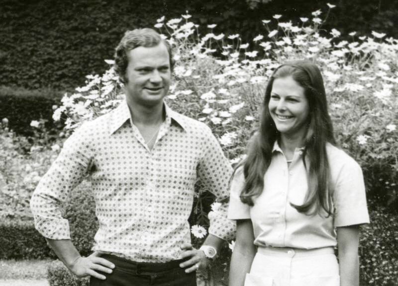 Bildet viser Carl Gustaf og Silvia på 1970-tallet.
