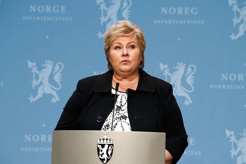Bildet viser statsminister Erna Solberg. Regjeringen åpner for at folk kan reise fritt til de andre nordiske landene. Men bare til områder med lite smitte med korona-viruset.