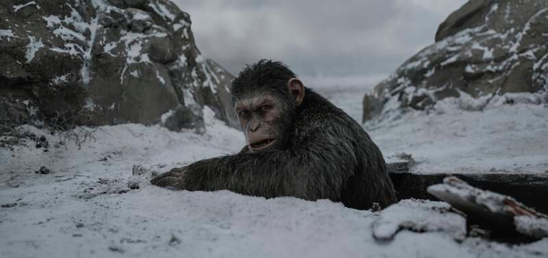 Bildet viser Andy Serkis i en scene fra filmen «War for the Planet of the Apes»