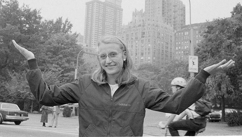 Bildet viser Grete Waitz ved Central Park i New York i 1983. Hun fikk et nært forhold til byen. 