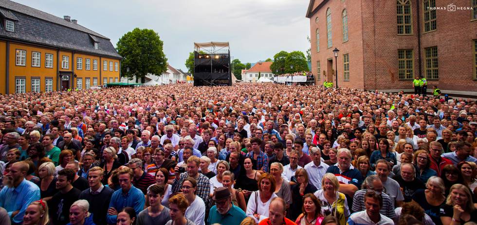 Bildet viser publikum under Kongsberg Jazzfestival i 2014.