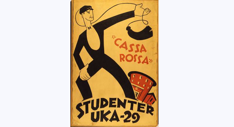 Bildet viser plakaten som reklamerte for UKAs revy i 1929.
