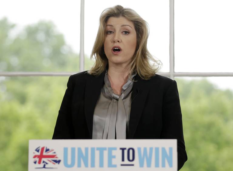 Handelsminister Penny Mordaunt er en potensiell kompromisskandidat til å bli Storbritannias neste statsminister. Foto: Matt Dunham / AP / NTB