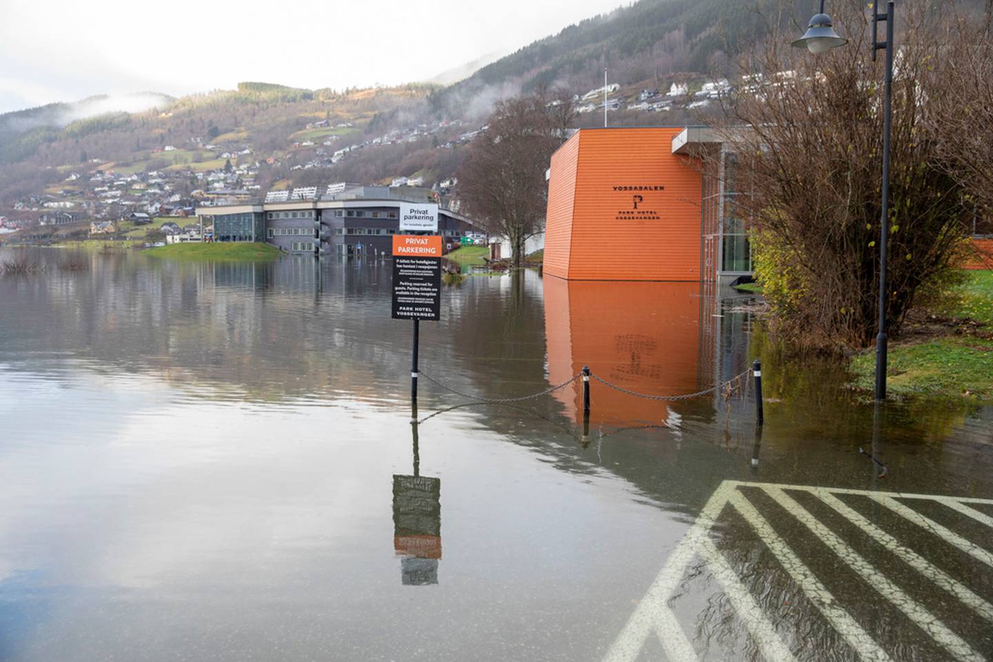 Voss kommune sier at flommen nå er den verste i nyere tid. 
Foto: Tom Hansen / NTB