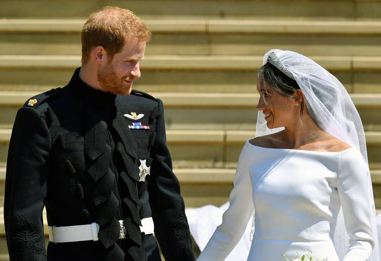 19. mai 2019 sto bryllupet mellom Meghan og Harry. Nå forteller paret «hele historien» i en ny serie. Arkivfoto: Ben Birchhall / pool photo AP / NTB