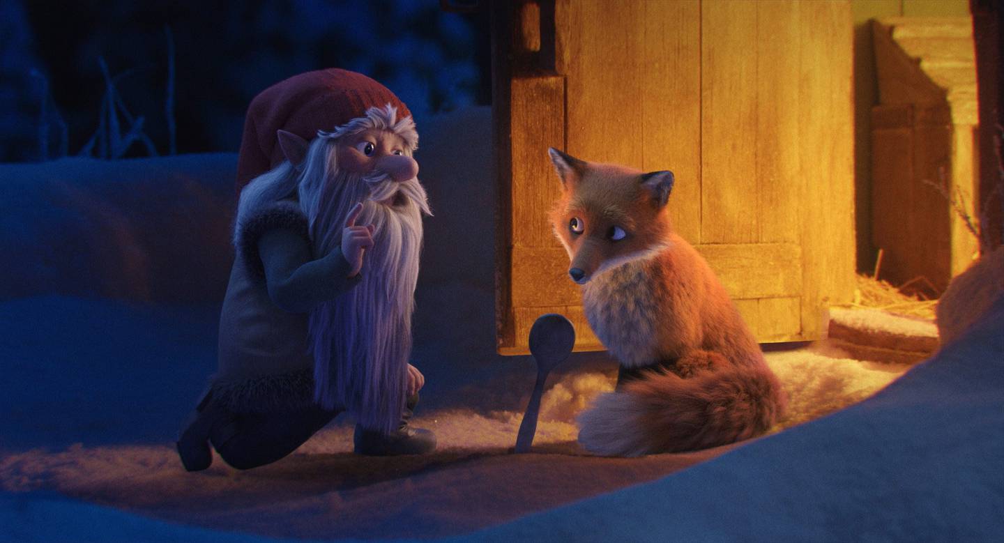 Astrid Lindgrens «Reven og Nissen» blir å se i «Snøbarnas juletime» på julaften. Men SVT er ikke med – de satser på sitt eget Lindgren-animasjonsprogram fra julen 2023. Foto: Qvisten Animation 