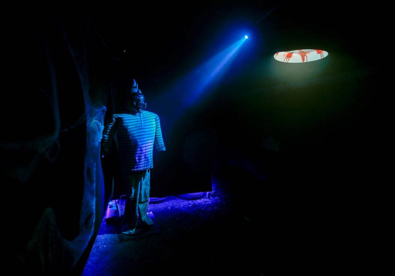 GJEMT: En skummel person står gjemt i labyrinten på Norberg i Oslo.