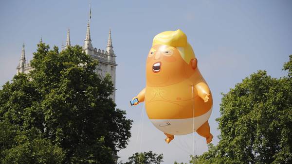 Sendte opp Trump-ballong