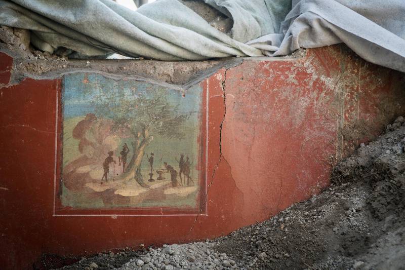 Bildet viser enda et maleri fra den nyeste oppdagelsen i Pompeii.