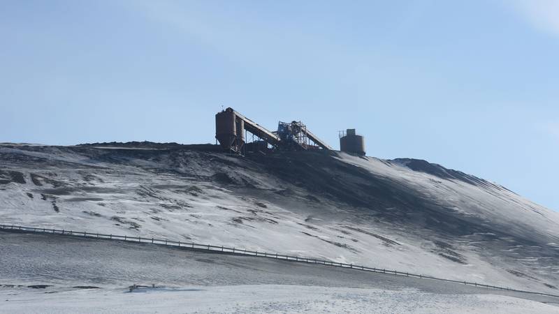 Bildet viser gruve 7 på Svalbard.