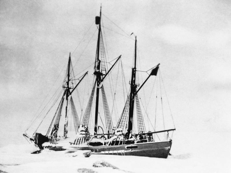 Bildet viser hvordan skipet Maud så ut i 1923.