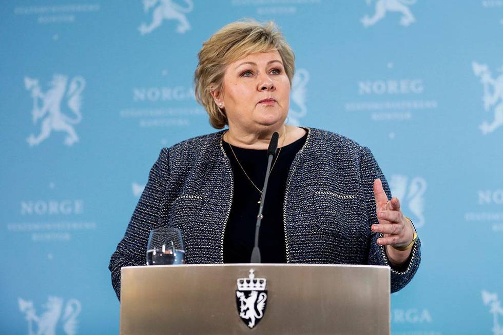 Bildet viser statsminister Erna Solberg.
