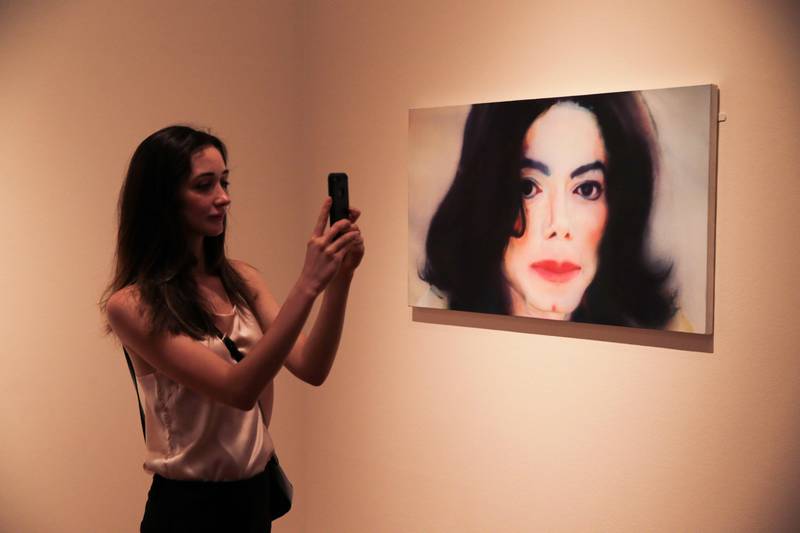 Bildet er på utstillingen «Michael Jackson: On the Wall» i National Portrait Gallery i London i Storbritannia.
