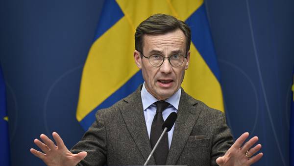 Kristersson mener Sverige er i en utsatt situasjon