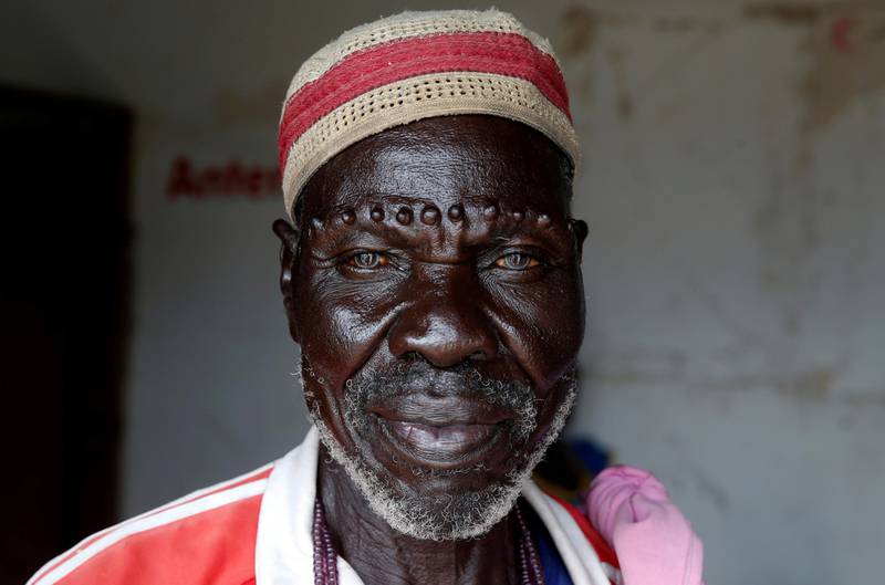 Bildet er et portrett av en eldre mann i Sør-Sudan.