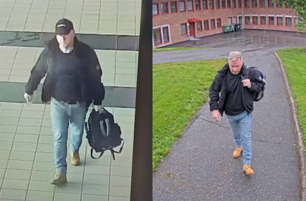 BILDER: Bilde til høyre er av Stig Millenahugen på Værner flyplass. Mens bildet til venstre er Millenhaugen på vei ut av Trondheim fengsel.