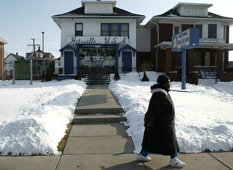 Bildet viser huset som var de første lokalene til Motown.