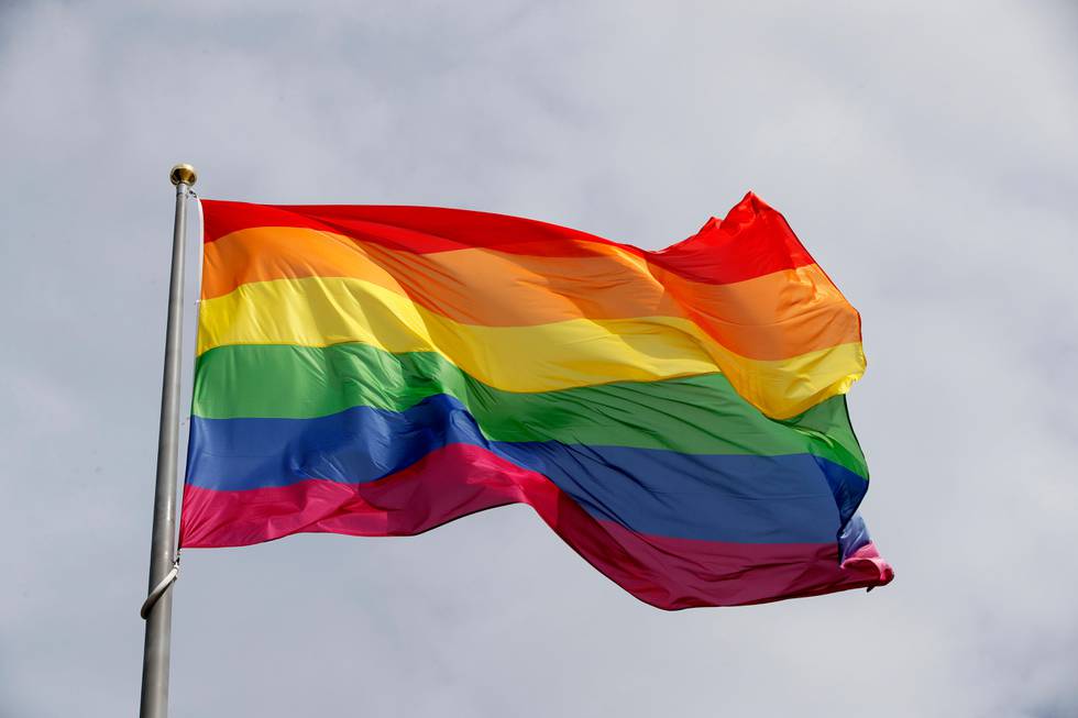Bildet viser et regnbueflagg.
