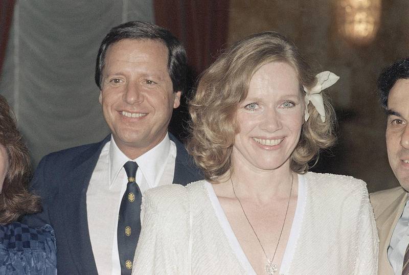 Norwegian actress Liv Ullmann and her husband Donald Saunders leave the St. Paul's Inside The Walls Anglican Episcopalian Church in Rome, Sept. 8, 1985 after they married in a religious service. Two days ago they were wed in a civil ceremony in Rome's City Hall. (AP Photo/Claudio Luffoli)