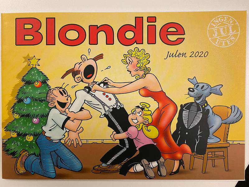 Bildet viser forsiden til juleheftet om Blondie