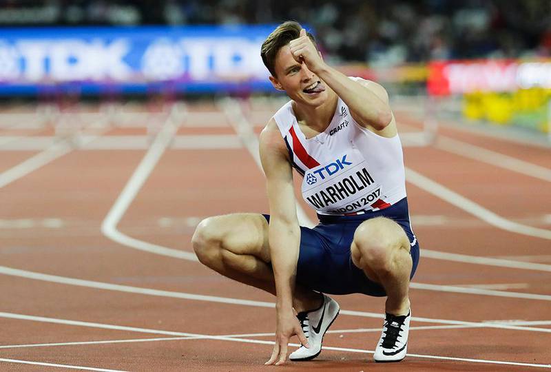 VIDERE: Karsten Warholm startet raskt i semifinalen i VM i friidrett.