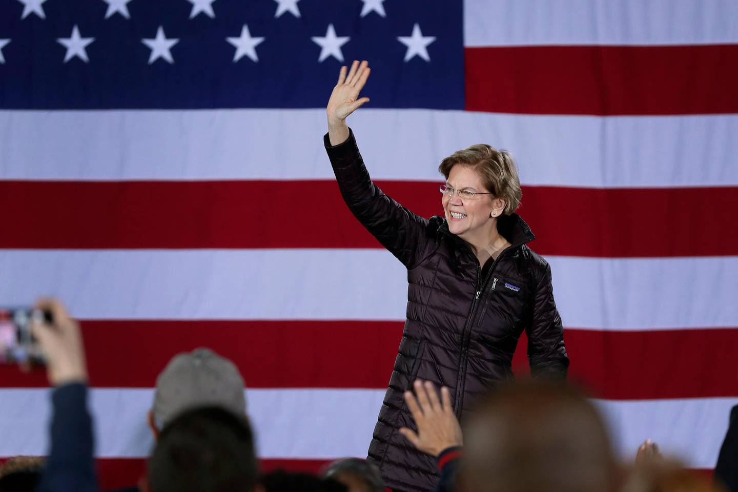 Democratic presidential candidate U.S. Sen. Elizabeth Warren, D-Mass.,speaks during a town hall, Friday, Feb. 21, 2020, in Las Vegas. (AP Photo/Matt York)