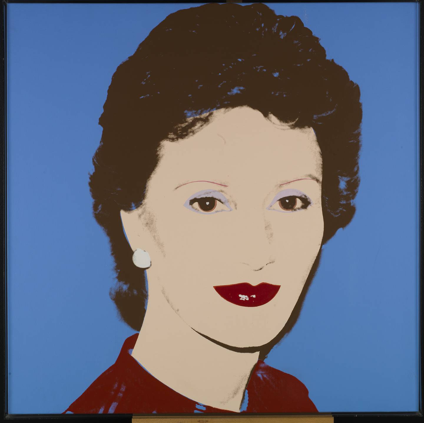 Andy Warhols portrett av dronning Sonja er blant verkene som stilles ut. Foto: Jan Haug / De kongelige samlinger / NTB 