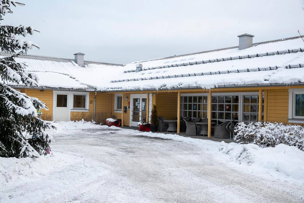 Bildet er av sykehjemmet på Fjell i Drammen.