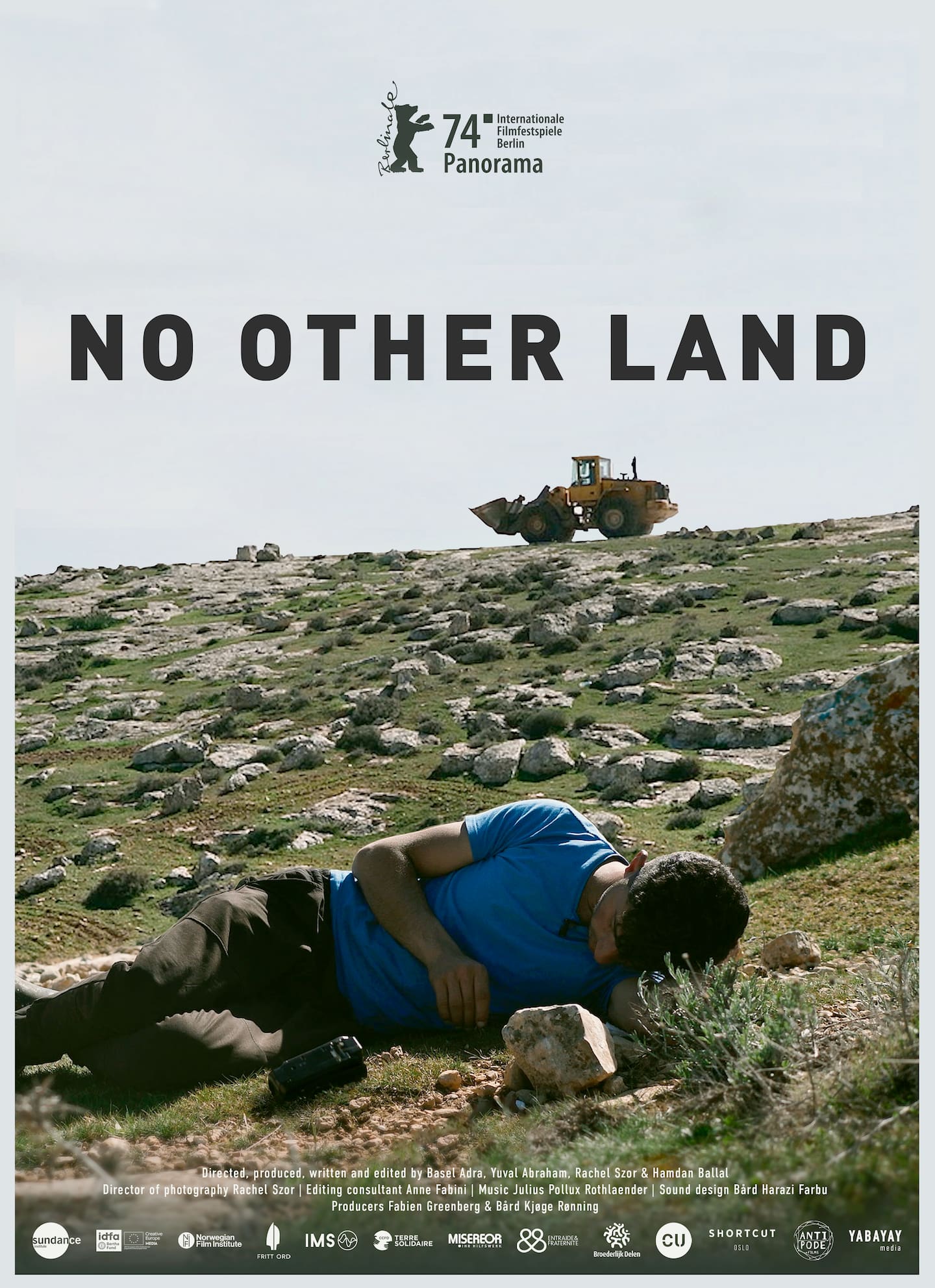 Bildet viser filmplakaten til «No Other Land». Foto: Norsk Film Distribusjon / Handout / NTB