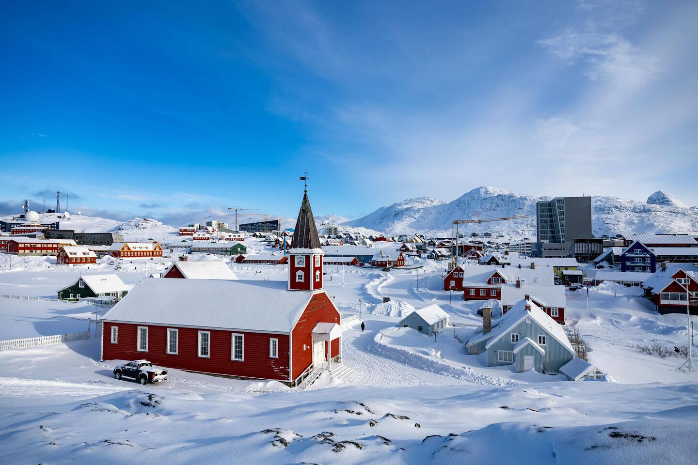 Bildet viser en kirke i Nuuk på Grønland. Foto: Odd ANDERSEN / AFP / NTB