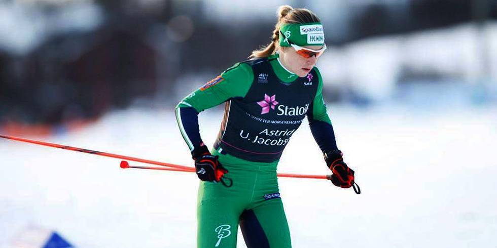 Bildet viser Astrid Uhrenholdt Jacobsen er best i Norge på 10 kilometer klassisk. Det beviste hun i NM torsdag.