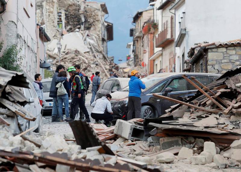 ØDELAGT: Byen Amatrice er en av stedene med størst skader. 
